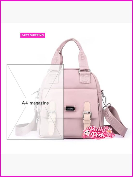 Lightweight Nylon Mini Backpack Magnetic Closure Travel Daypack main image 4